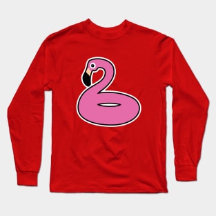 Pink Pool Flamingo - Flaminglet Basics! Long Sleeve T-Shirt